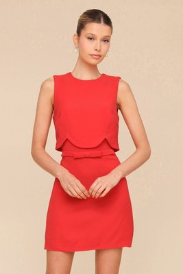 Scallop & Bow Embellished Mini Dress