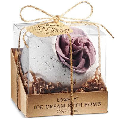 Ice Cream Handmade Bath Bomb, 7oz Extra Large Bubble Spa Ball
