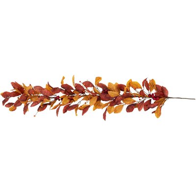 5' x 8" Berries with Orange and Red Leaves Artificial Fall Harvest Garland, Unlit