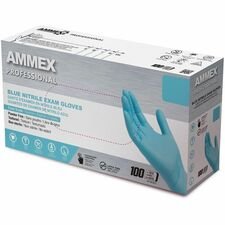 Examination Gloves, Powder-Free, 4 mil, X-Large, Blue, Textured, 100/Box, 10/Carton