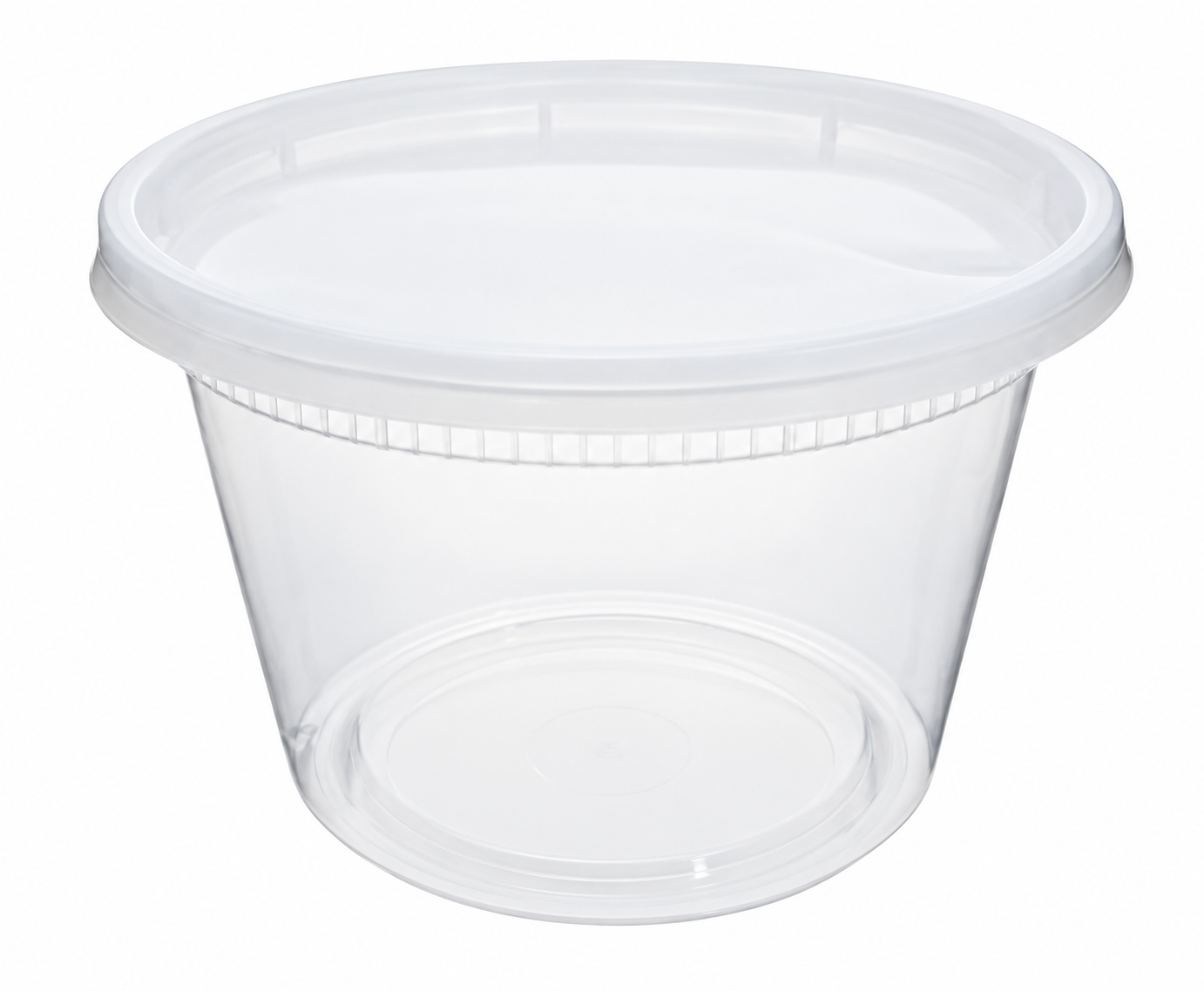 PP Deli Container with Lid, 16 oz, Clear