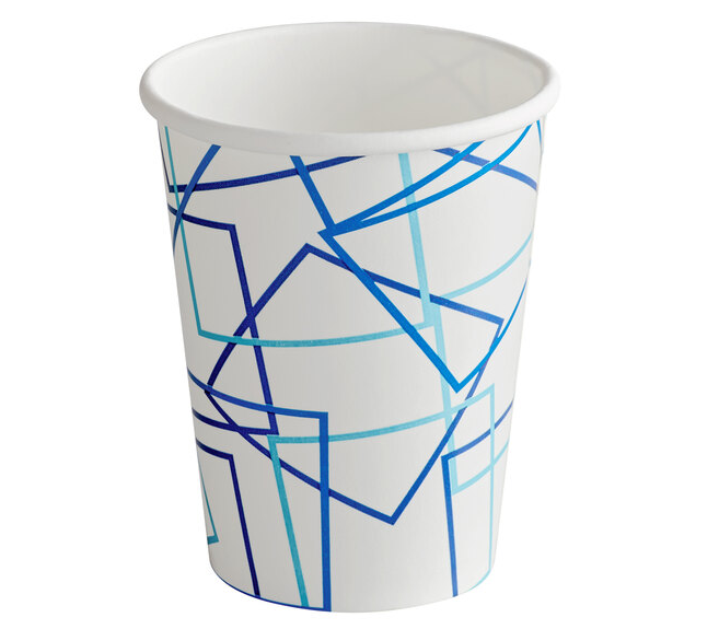 Double Poly Paper Cold Cup, 12 oz, Blue