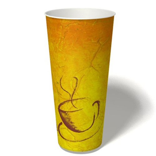 Single Wall Paper Hot Cup, 24 oz, SoHo Yellow