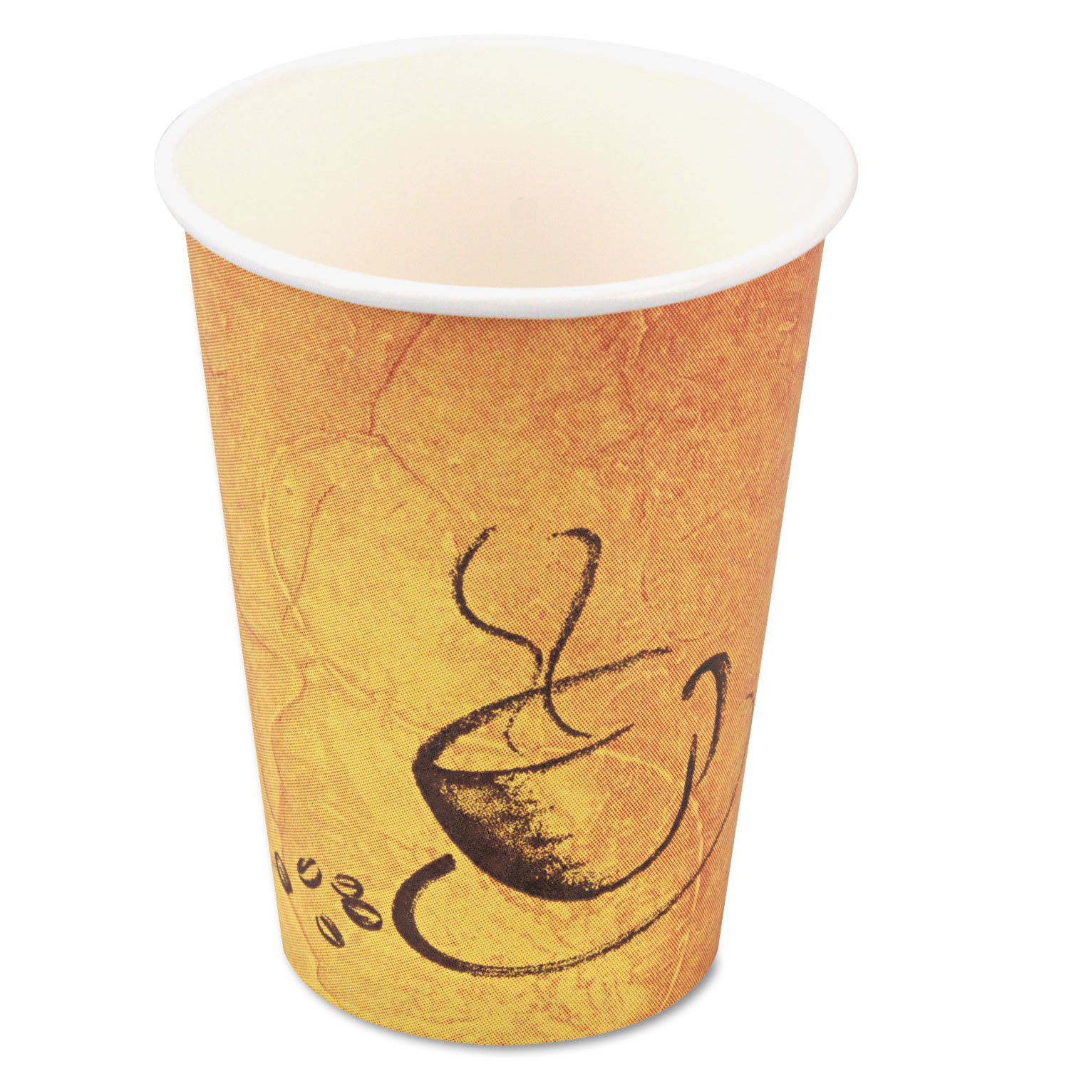 Single Wall Paper Hot Cup, 8 oz, SoHo Yellow