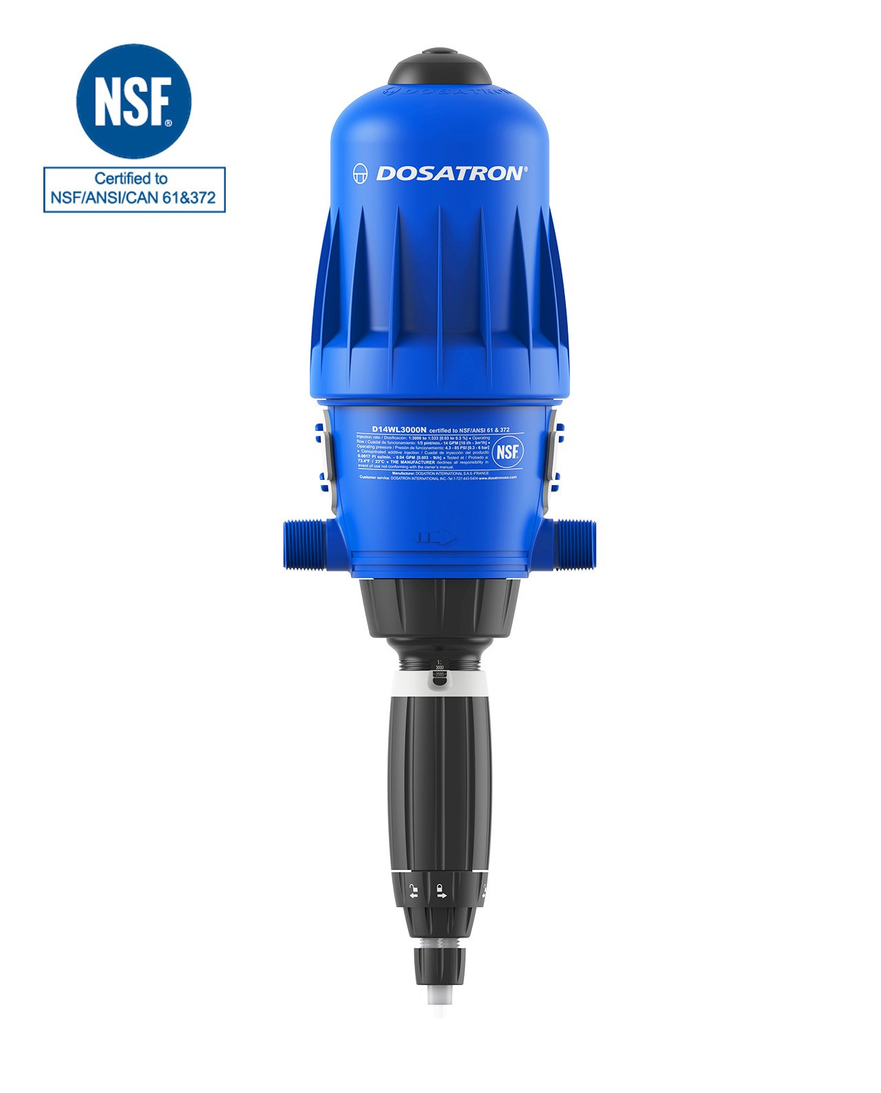 Buy D14WL2 - 14 GPM Water Treatment Chemical Injector | Dosatron Shop