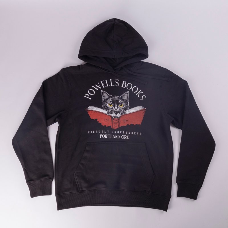 Powell's Hoodie Fierce Kitty - Black | Powell's Books