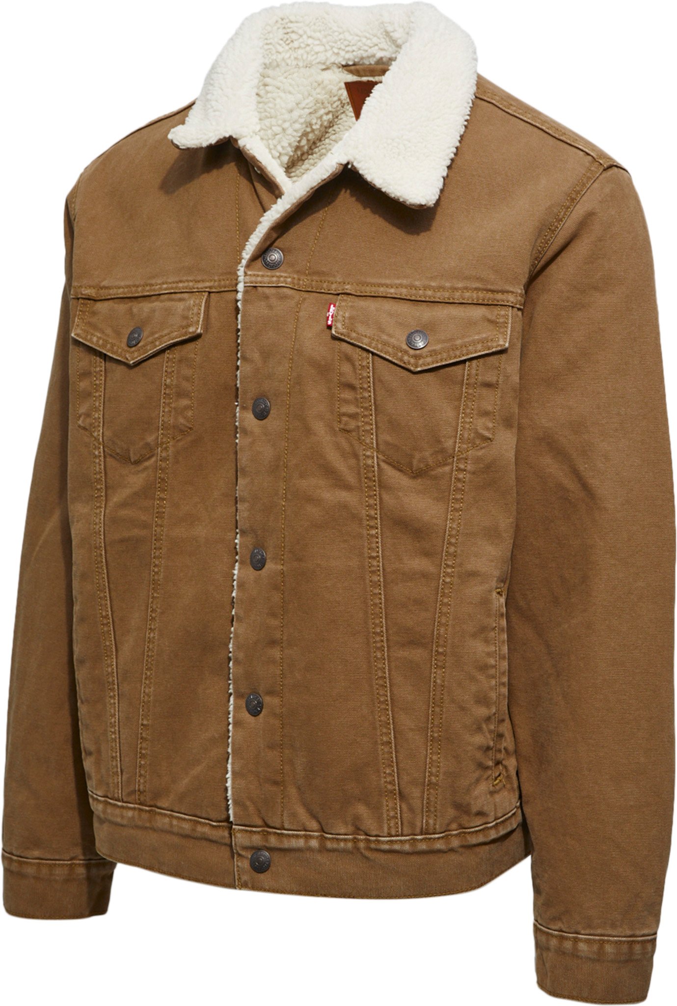 Levi's sherpa trucker jacket brown deals