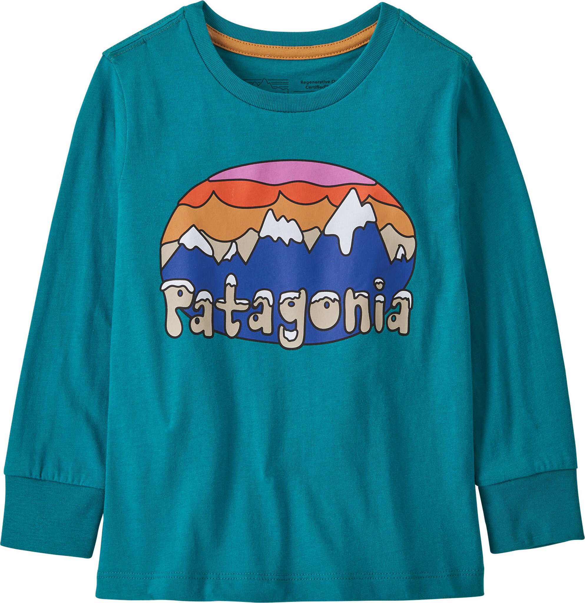 Patagonia Regenerative Organic Certified Cotton Fitz Roy Flurries Long Sleeve T Shirt Baby The Last Hunt