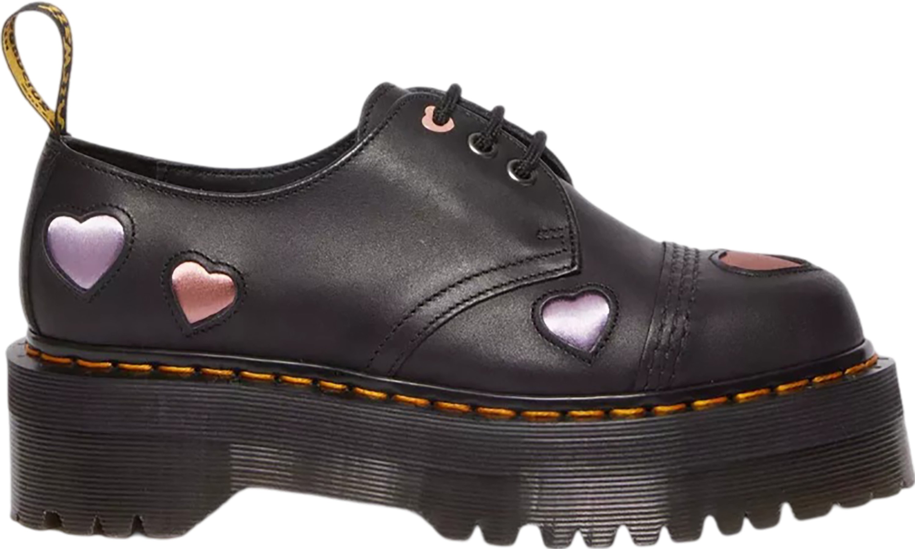 Dr. Martens 1461 Leather Heart Platform Shoes - Women's