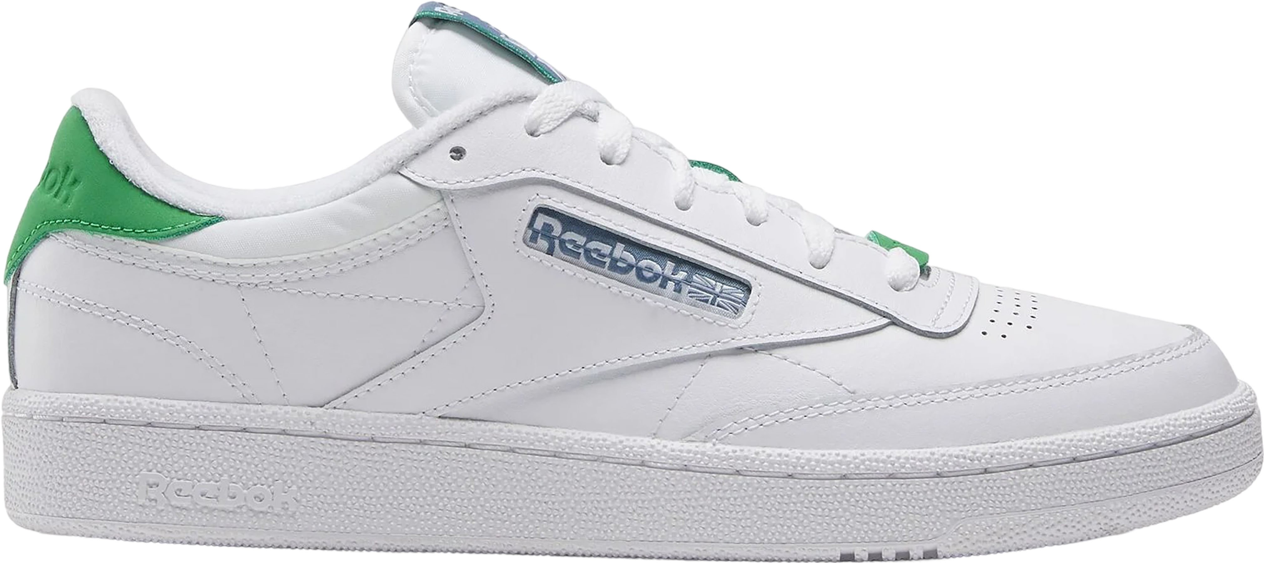 Reebok Footwear Men Club C 85 Shoes WHITE SPORT GREEN BLUE SLATE