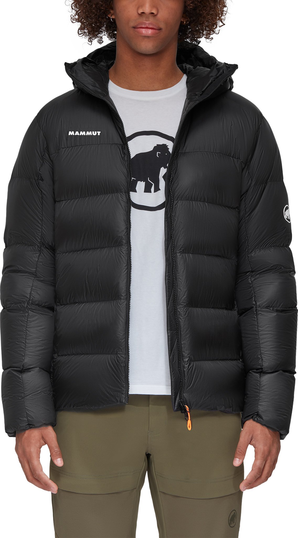 Mammut meron in hooded down jacket online