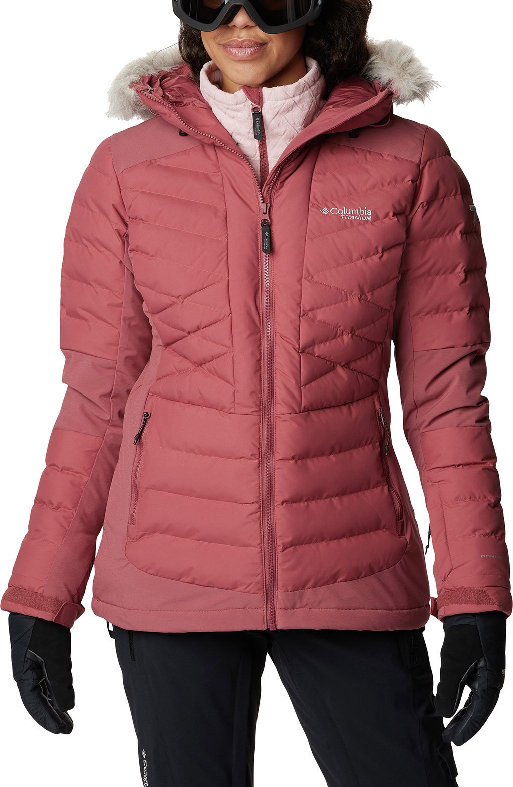 Columbia Winter Powder II Quilted Jacket - Girls L Dusty Pink