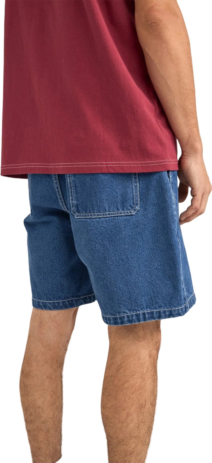 ★★Columbia★★ MILLABEL DENIM FATIGUE SHORTS PANTS Midnigh Griffinfly Embroidered Distressed Denim Shorts - Blue