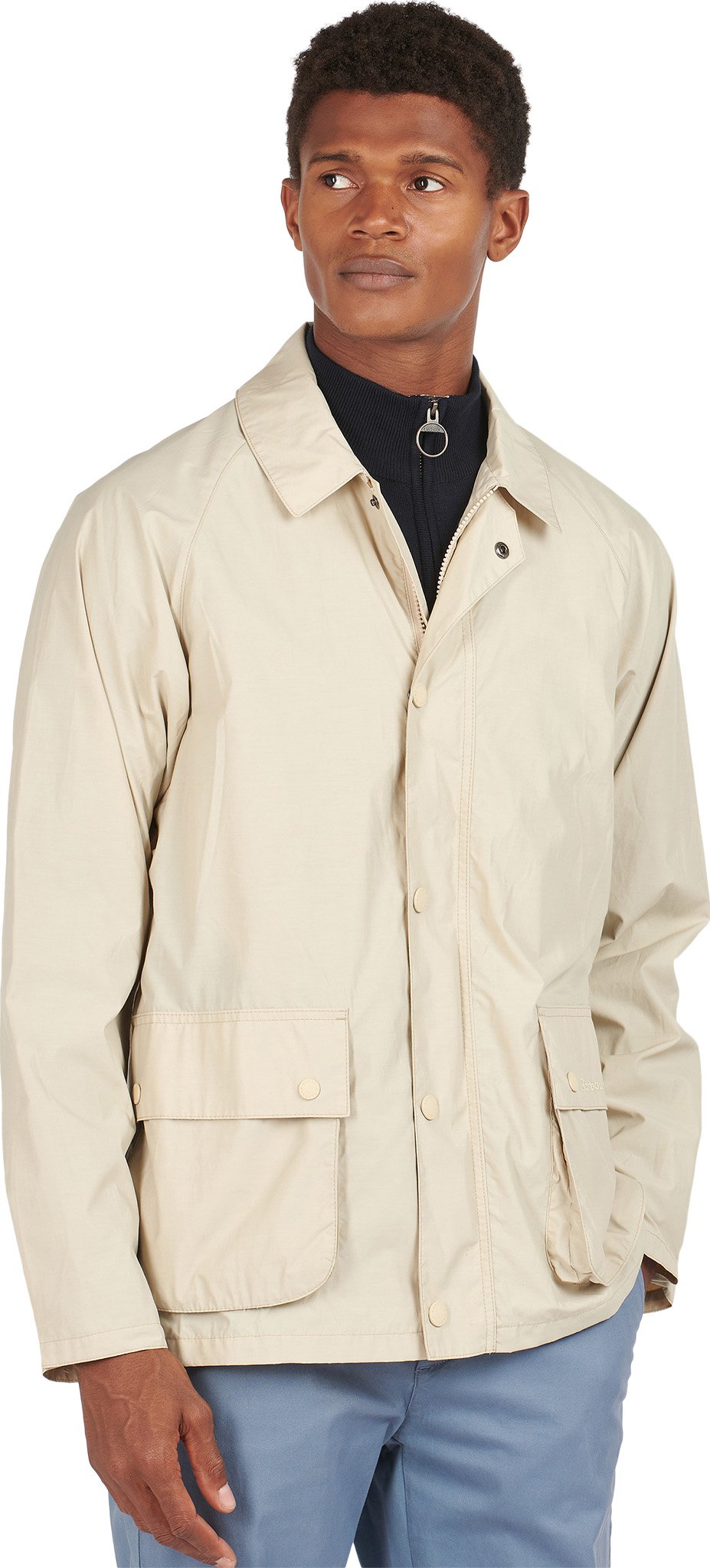 Barbour casual jacket mens white online