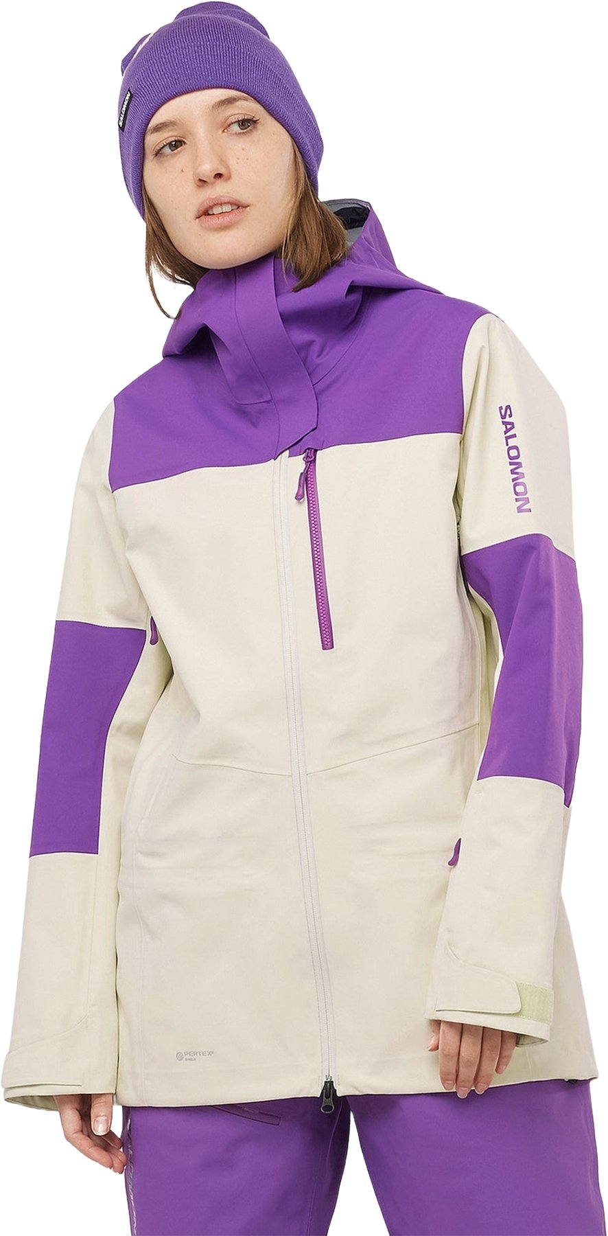 Salomon Stance 3 Layer Jacket Women s Almond Milk S