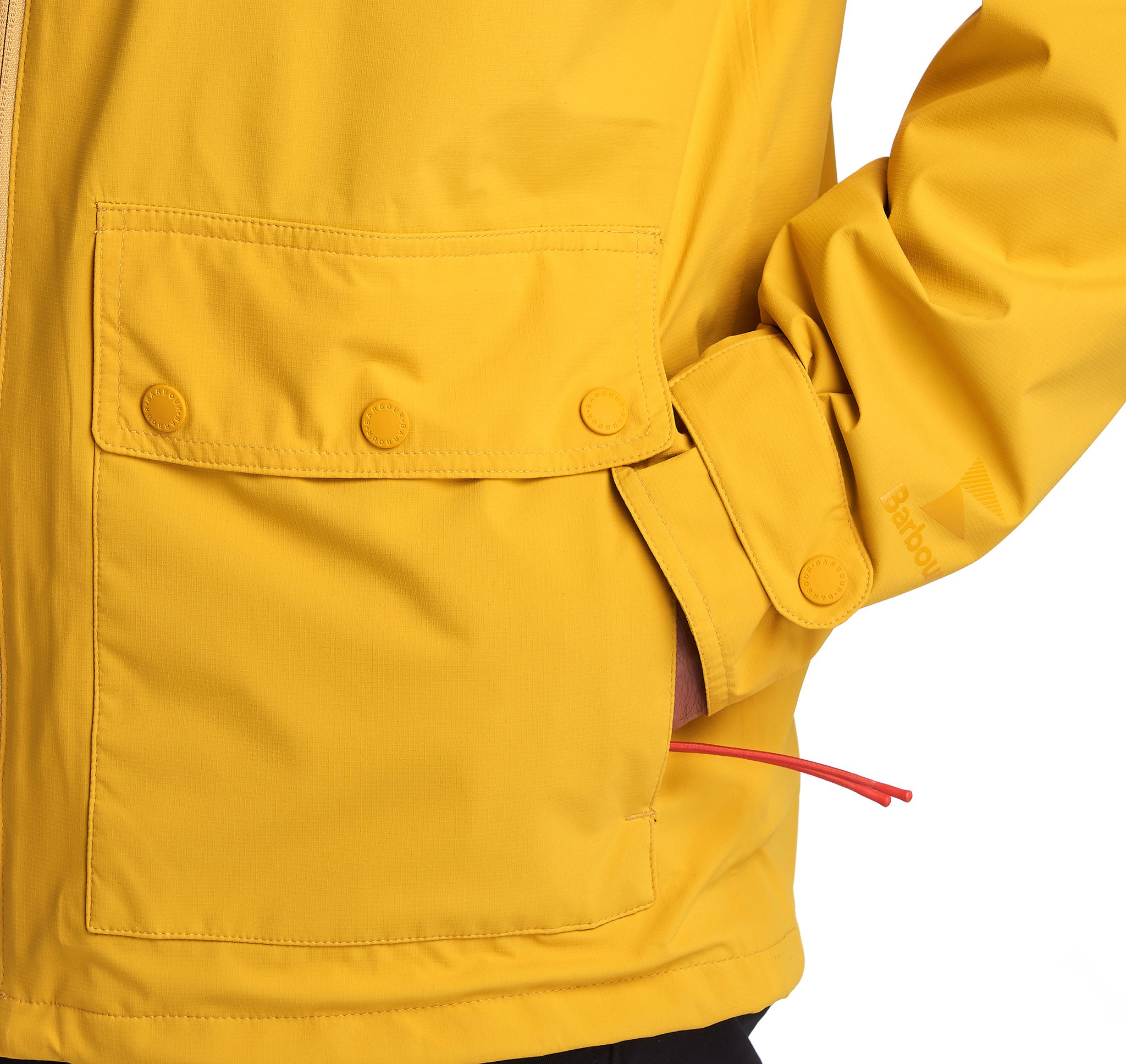 Barbour waterproof jacket mens yellow on sale