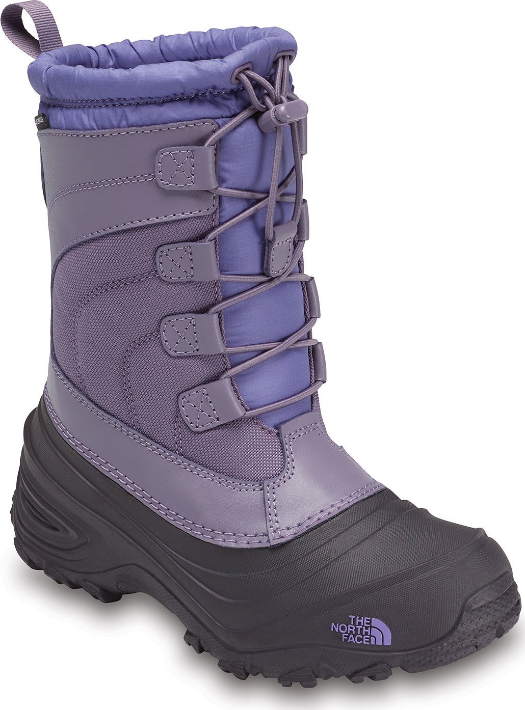 The North Face youth alpenglow IV winter boots Size 1 retailer Waterproof Gray purple