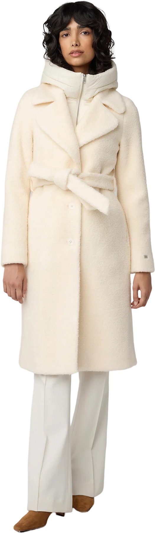 SOIA & KYO Monique Semi-Fitted Wool Blend Sherpa Coat with
