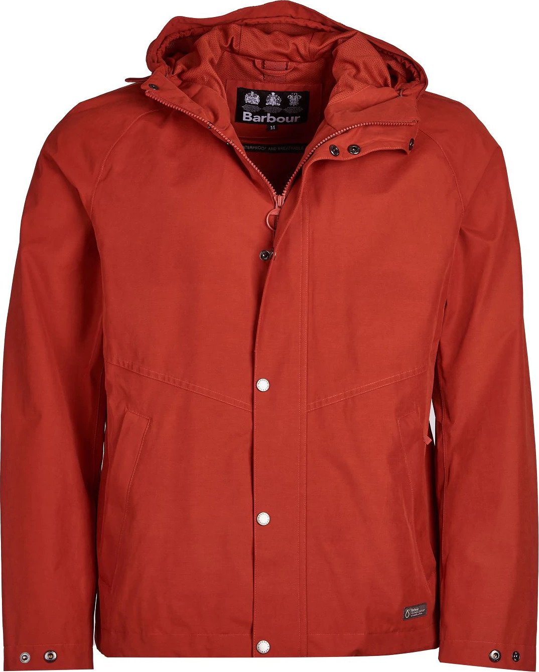 Barbour waterproof jacket mens red on sale