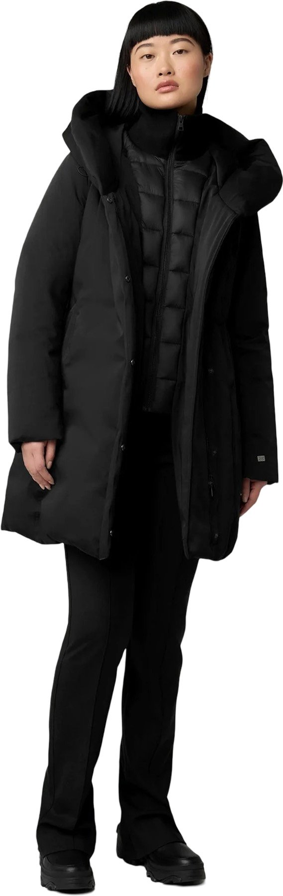 ★Soia & Kyo★Camelia-C クラシック ダウンコート Camelia, Slim-fit classic down coat with large hood | Soia
