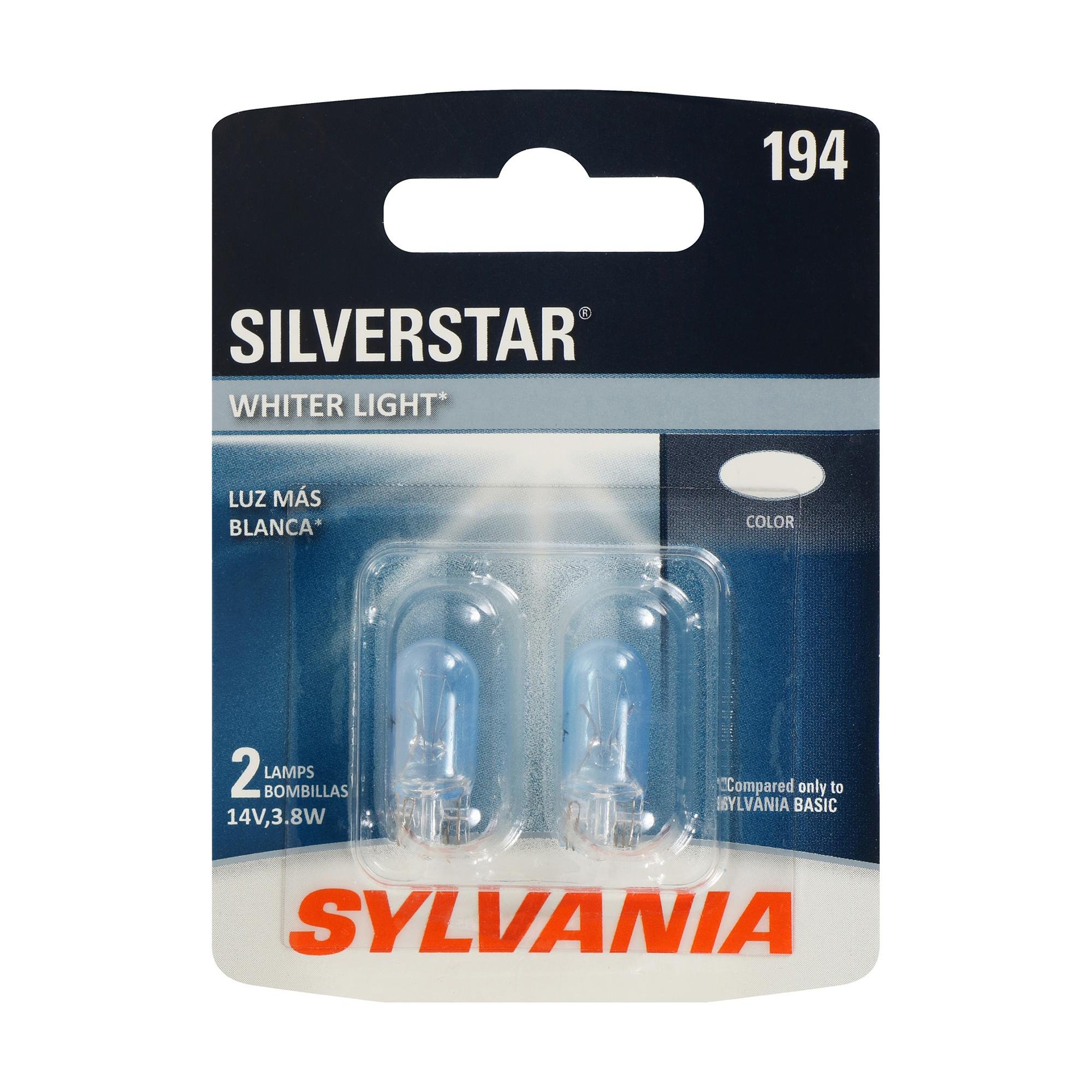 Sylvania SilverStar Light Bulb 2 Pack 194ST
