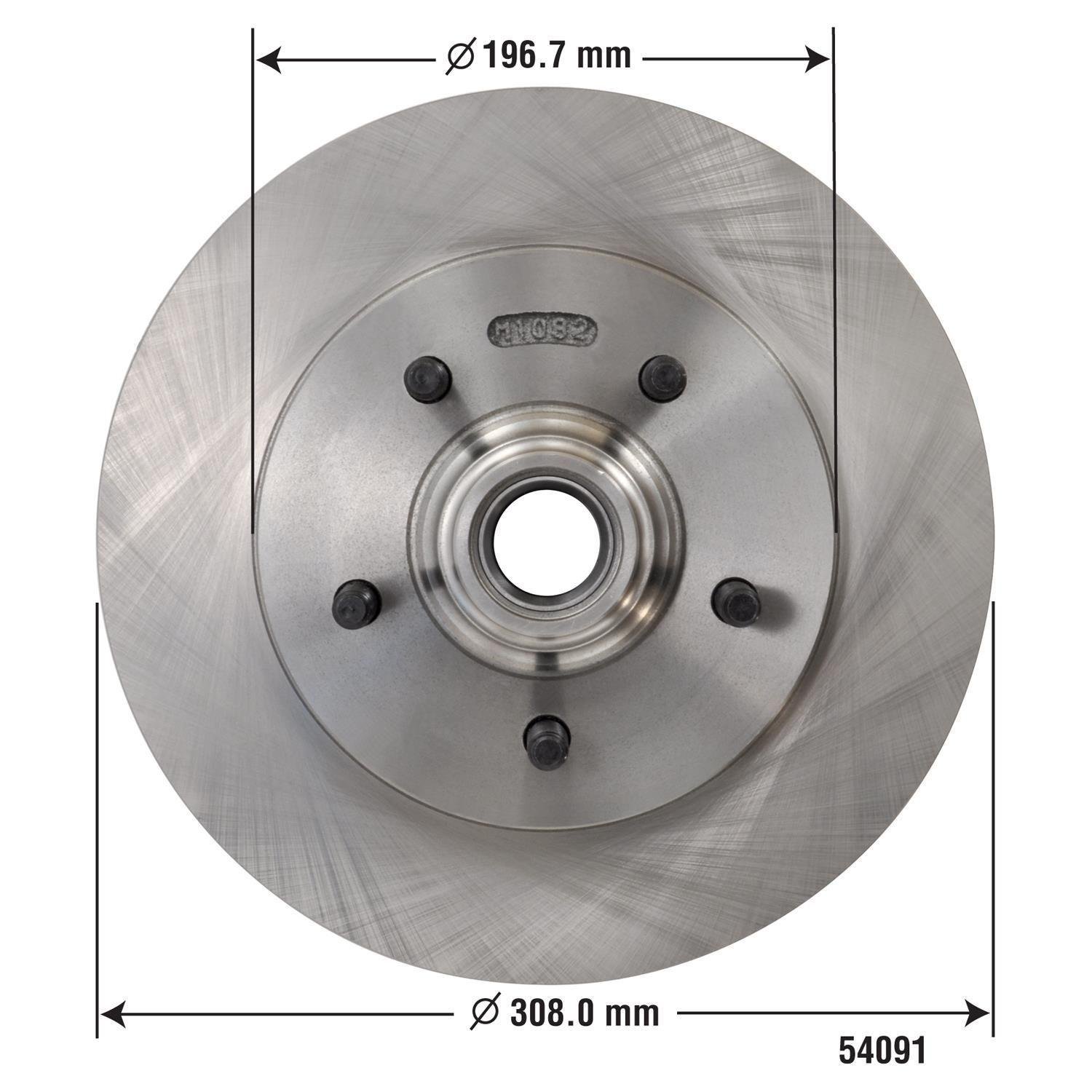 Duralast Disc Brake Rotor and Hub Assembly 54091