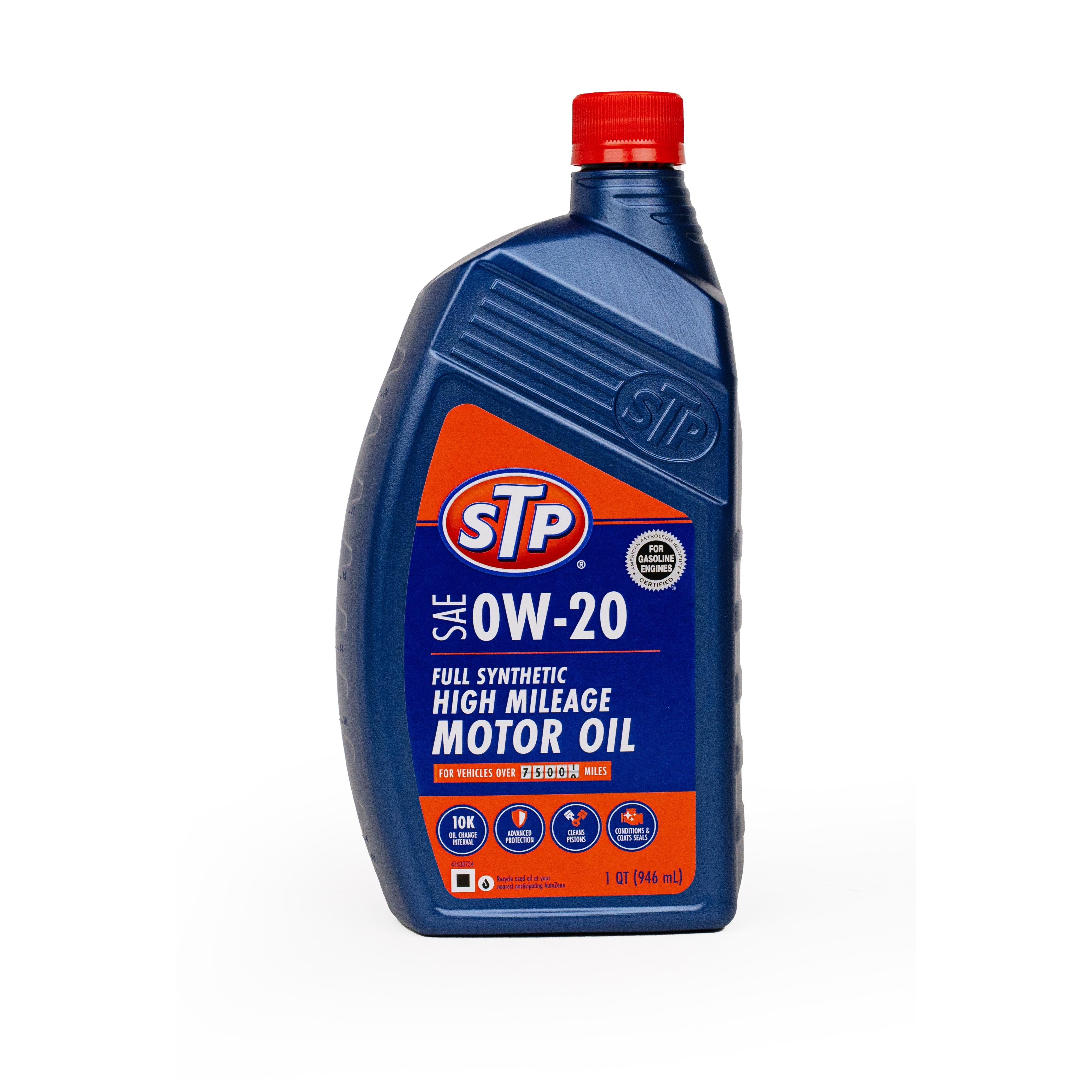 STP High Mileage Full Synthetic Engine Oil 0W-20 1 Quart