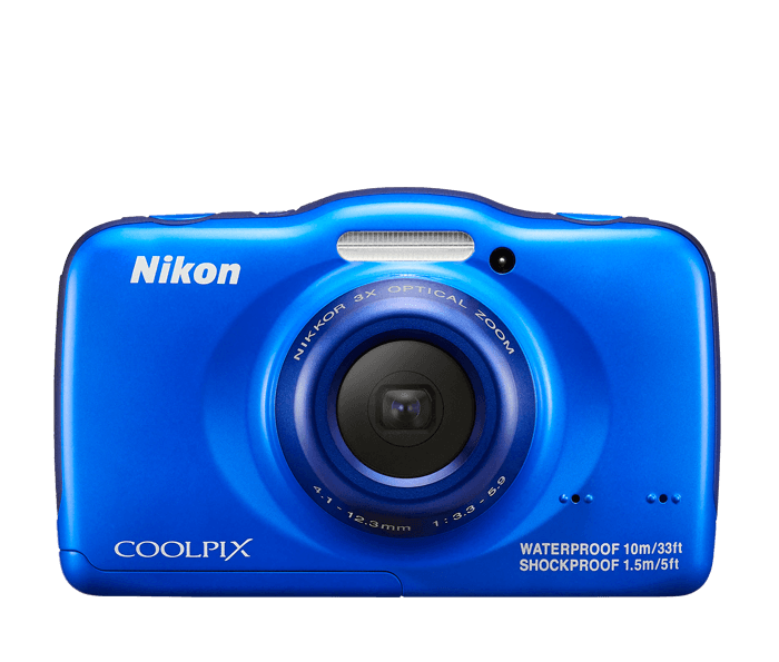 売り半額美品　NikonCOOLPIX S32 防水　ブルー デジタルカメラ
