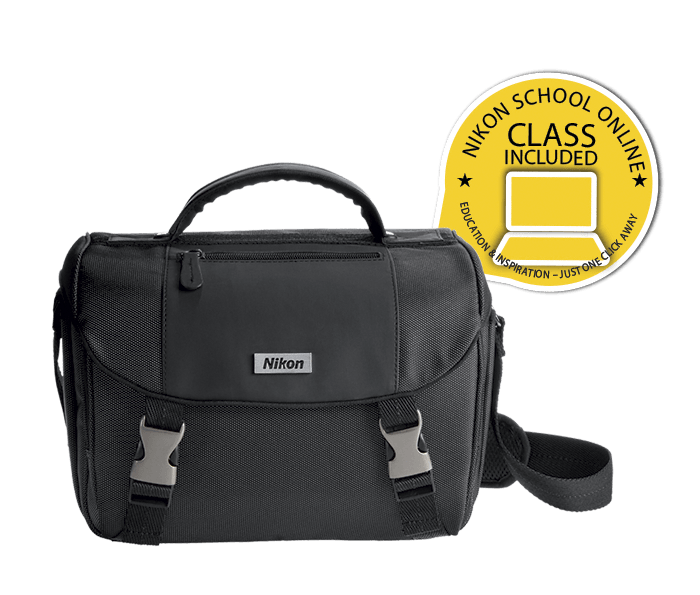 Nikon camera with online bag