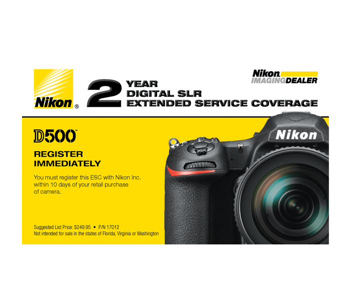 Nikon D500 Extended Service Coverage (2 Years) | DSLR Camera 